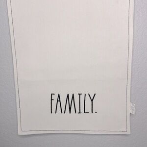Rae Dunn Family Table Runner Black White